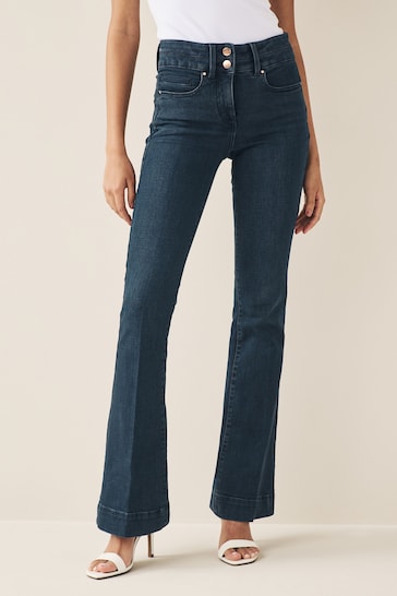 Inky Blue Lift Slim And Shape Flare Jeans