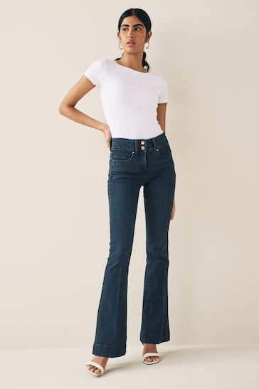 Inky Blue Lift Slim And Shape Flare Jeans