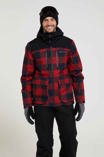 Mountain Warehouse Red Drayton Mens Waterproof Ski Jacket
