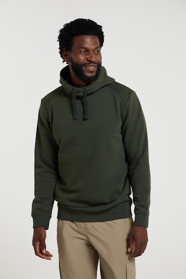 Mountain Warehouse Green Alder Mens High Neck Hoodie