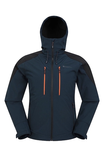Mountain Warehouse Blue Navy Recycled Radius Water Resistant Softshell Jacket