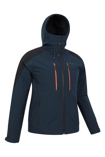 Mountain Warehouse Blue Navy Recycled Radius Water Resistant Softshell Jacket