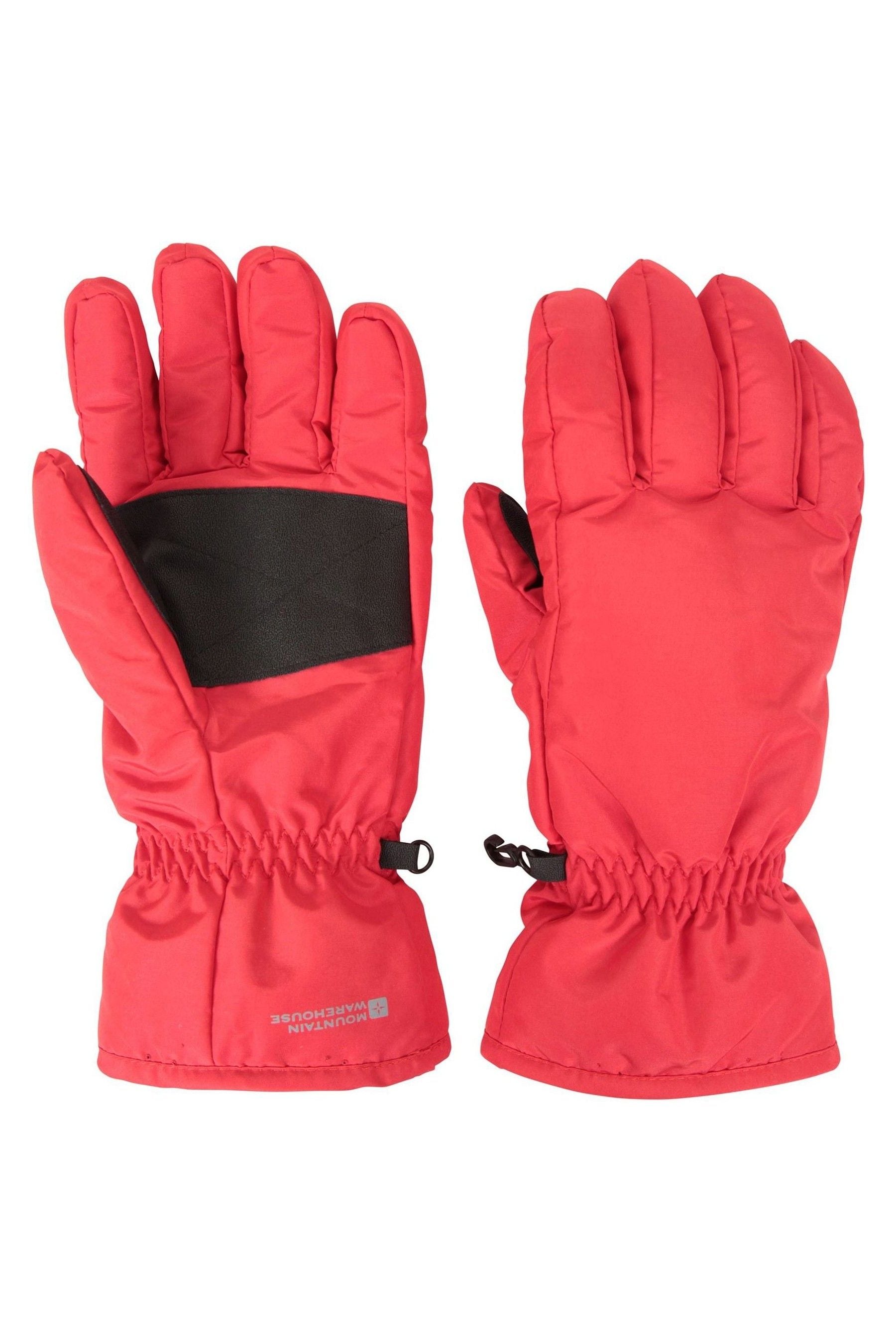 Red ski gloves store