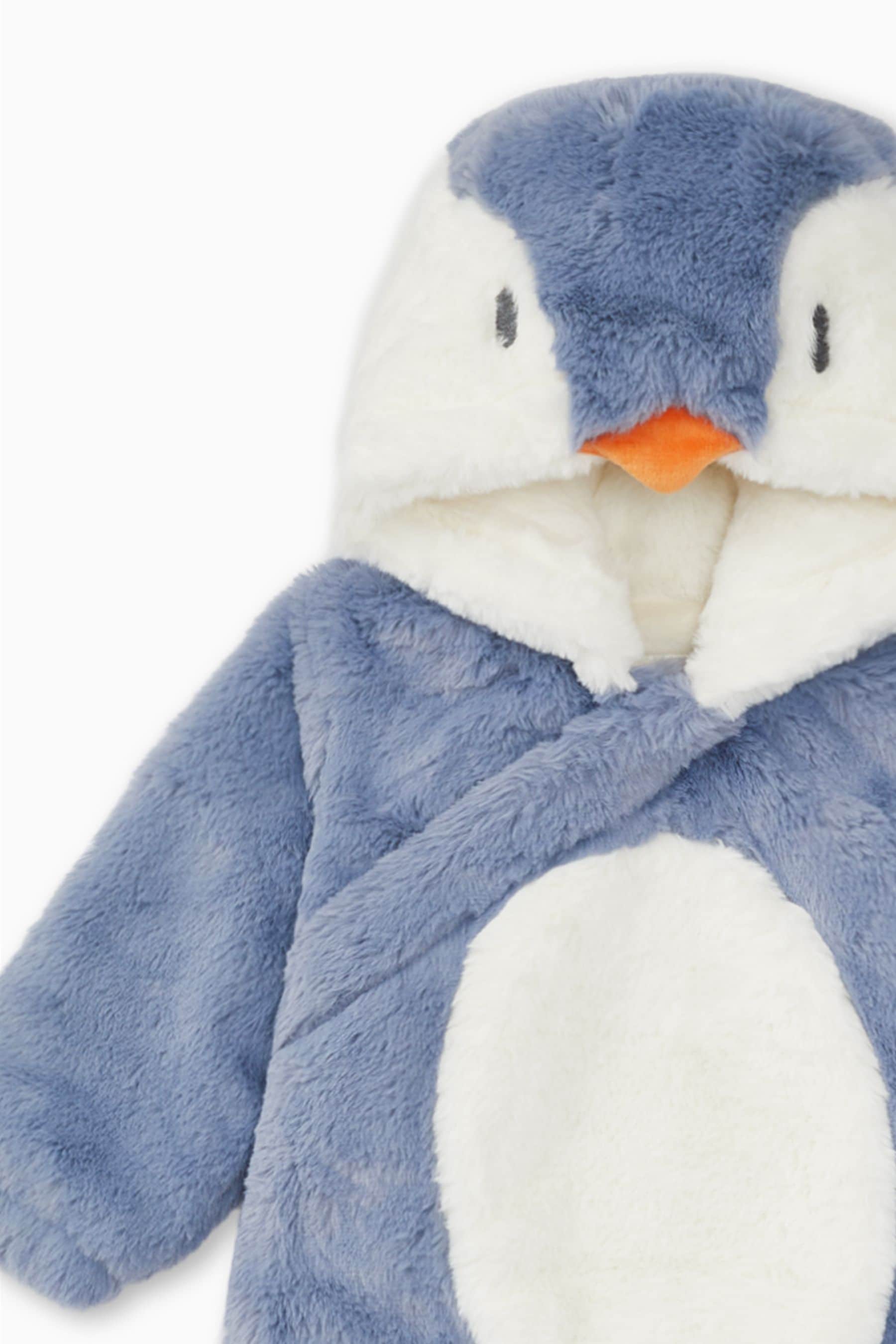 Mori Penguin Recycled Sherpa Cosy Pramsuit