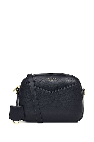 Radley London Gordon Road Mini Black Zip-Top Crossbody Bag