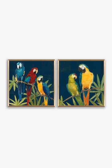 Artko Set of 2 Gold Birds Of A Feather by Avery Tillmon Framed Art