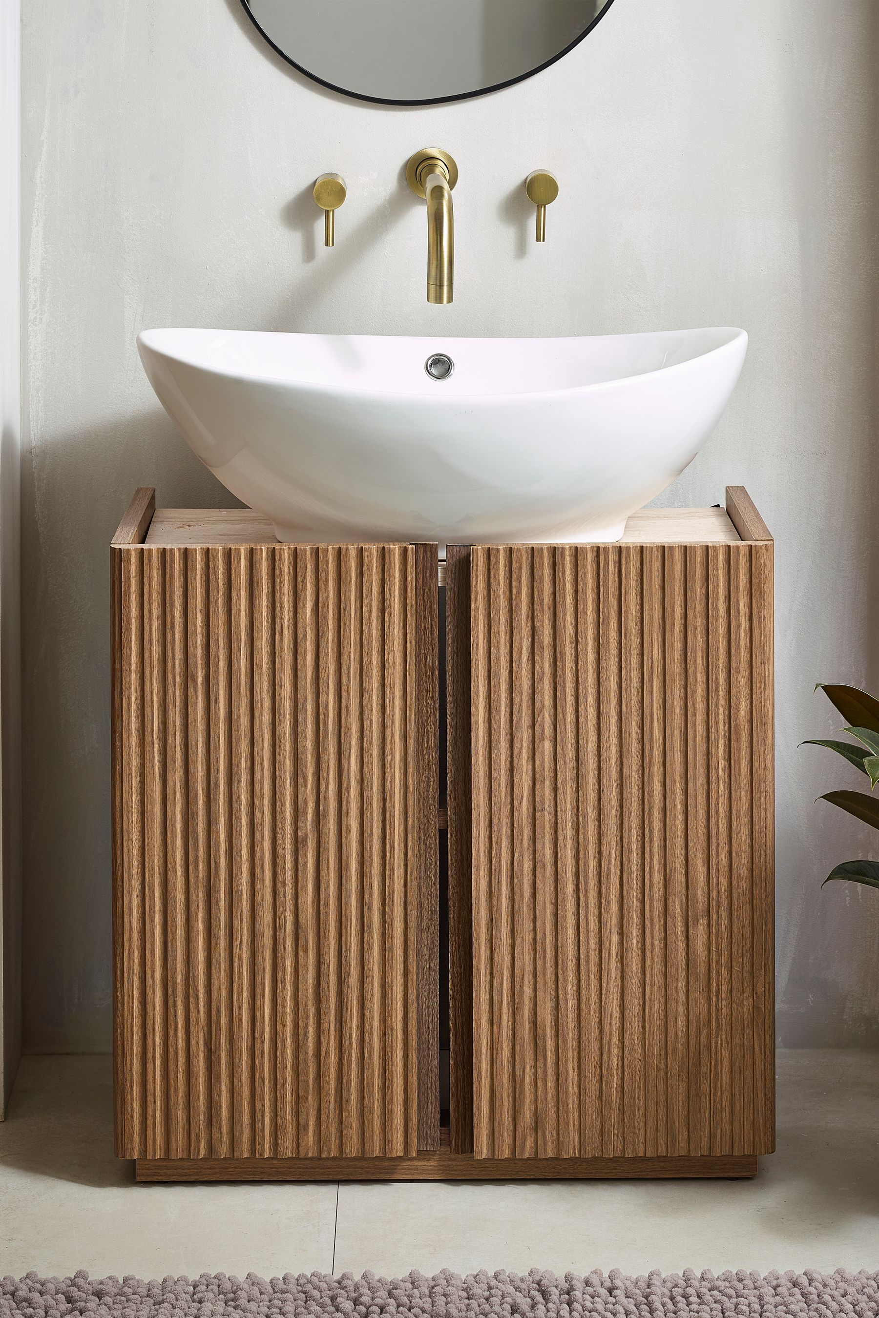 Buy Dark Natural Rib Under Sink Storage Unit from the Next UK online shop