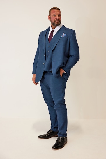BadRhino Big & Tall Blue Long Wedding Suit Jacket
