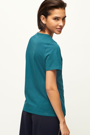 Teal Blue The Everyday Crew Neck Cotton Rich Short Sleeve T-Shirt