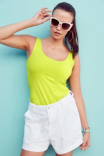 Green Lime Thick Strap Vest