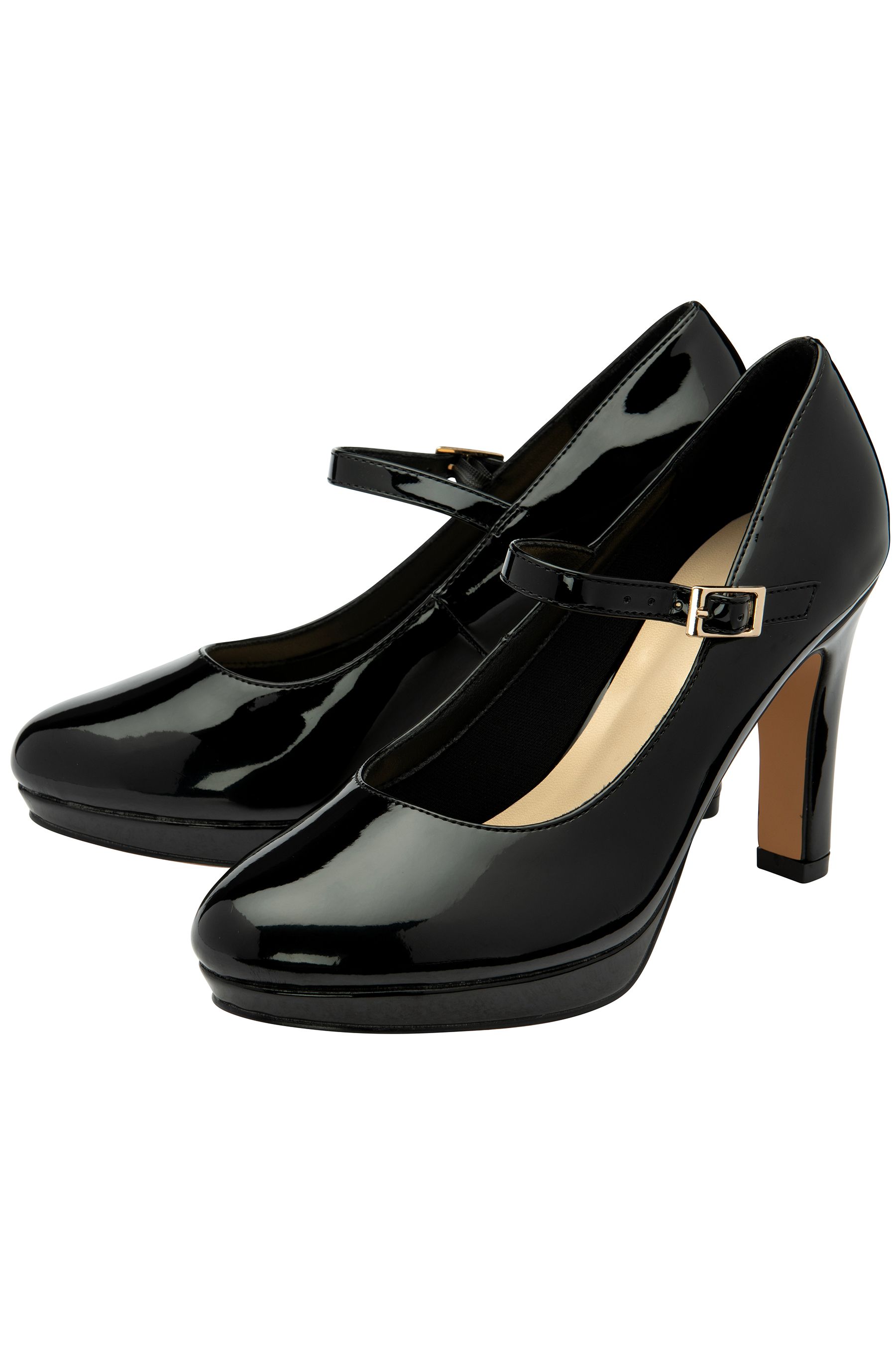 Black platform court shoes uk best sale