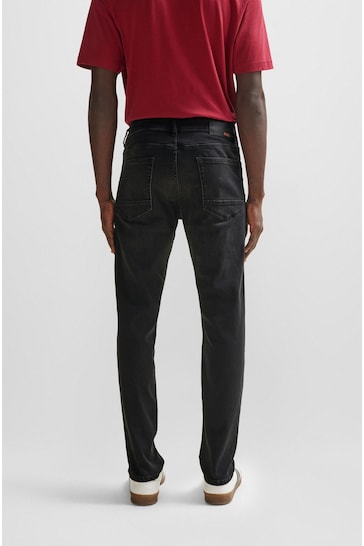 BOSS Black Wash Tapered Fit Super Stretch Denim Jeans