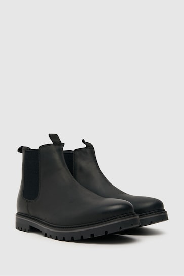 Schuh Dawson Leather Chelsea Black Boots