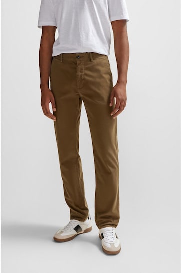 BOSS Green Slim Fit Stretch Cotton Trousers