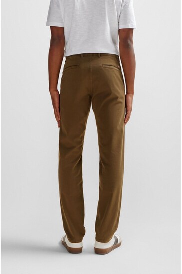 BOSS Green Slim Fit Stretch Cotton Trousers