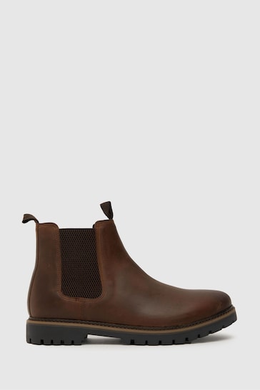 Schuh Dawson Leather Chelsea Brown Boots