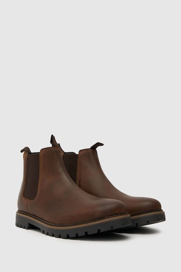 Schuh Dawson Leather Chelsea Brown Boots