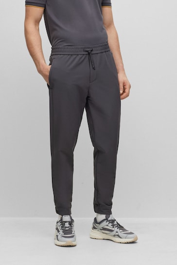 BOSS Grey Tapered Fit Joggers