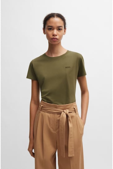 BOSS Green Slim Fit Cotton Jersey T-Shirt