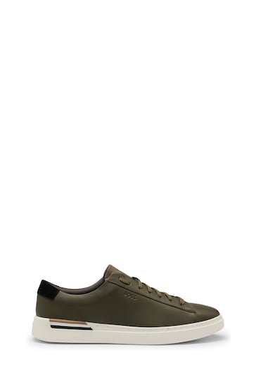 BOSS Green Clint Cupsole Lace Up Leather Trainers