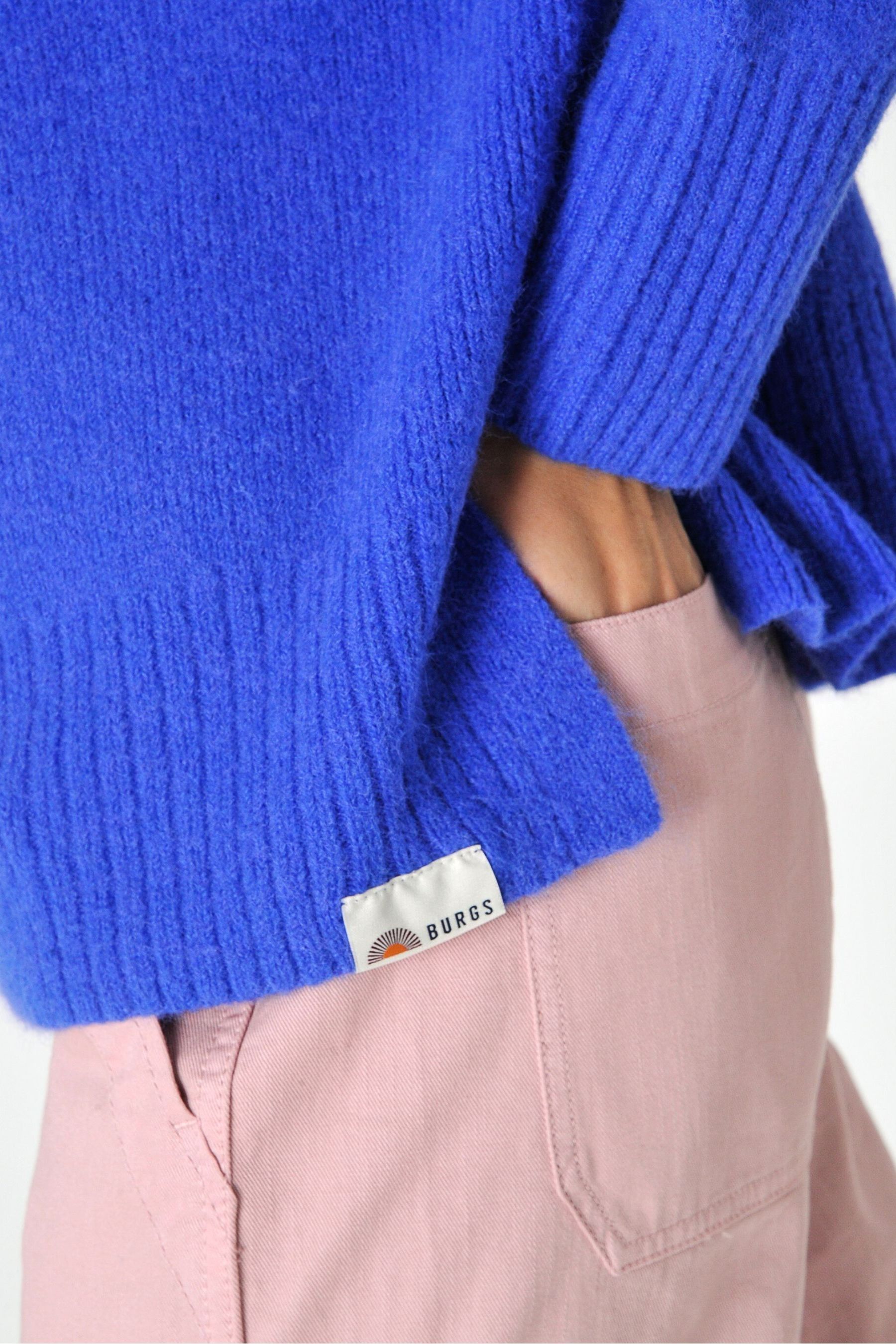 Buy Burgs Lanescot Womens Soft Side Split Crew Neck Jumper from