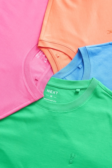Blue/Green/Pink/Orange T-Shirt 4 Pack