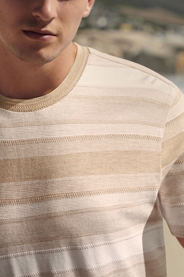 Neutral Textured Stripe T-Shirt