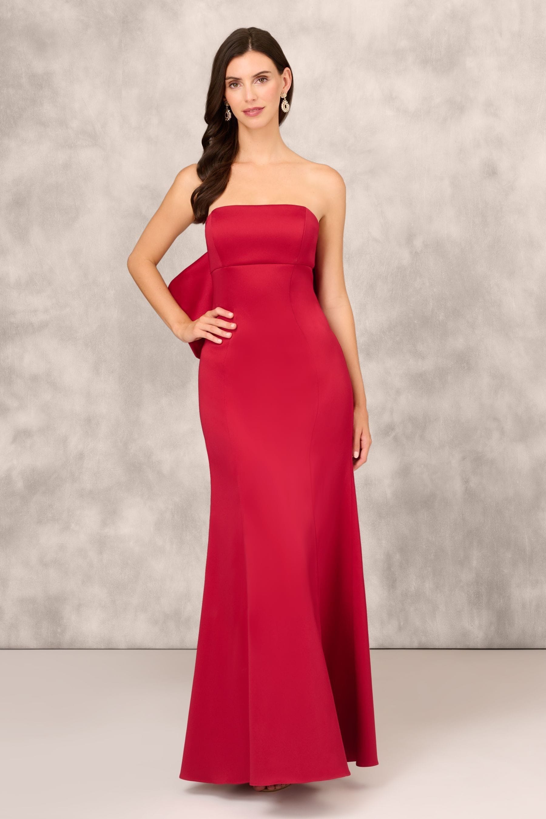Adrianna papell mikado hotsell strapless bow gown