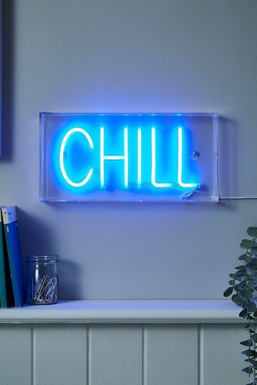 glow Blue LED Chill Acrylic Light Box