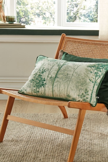 Graham & Brown Green Coppice Forest Feather Filled Cushion