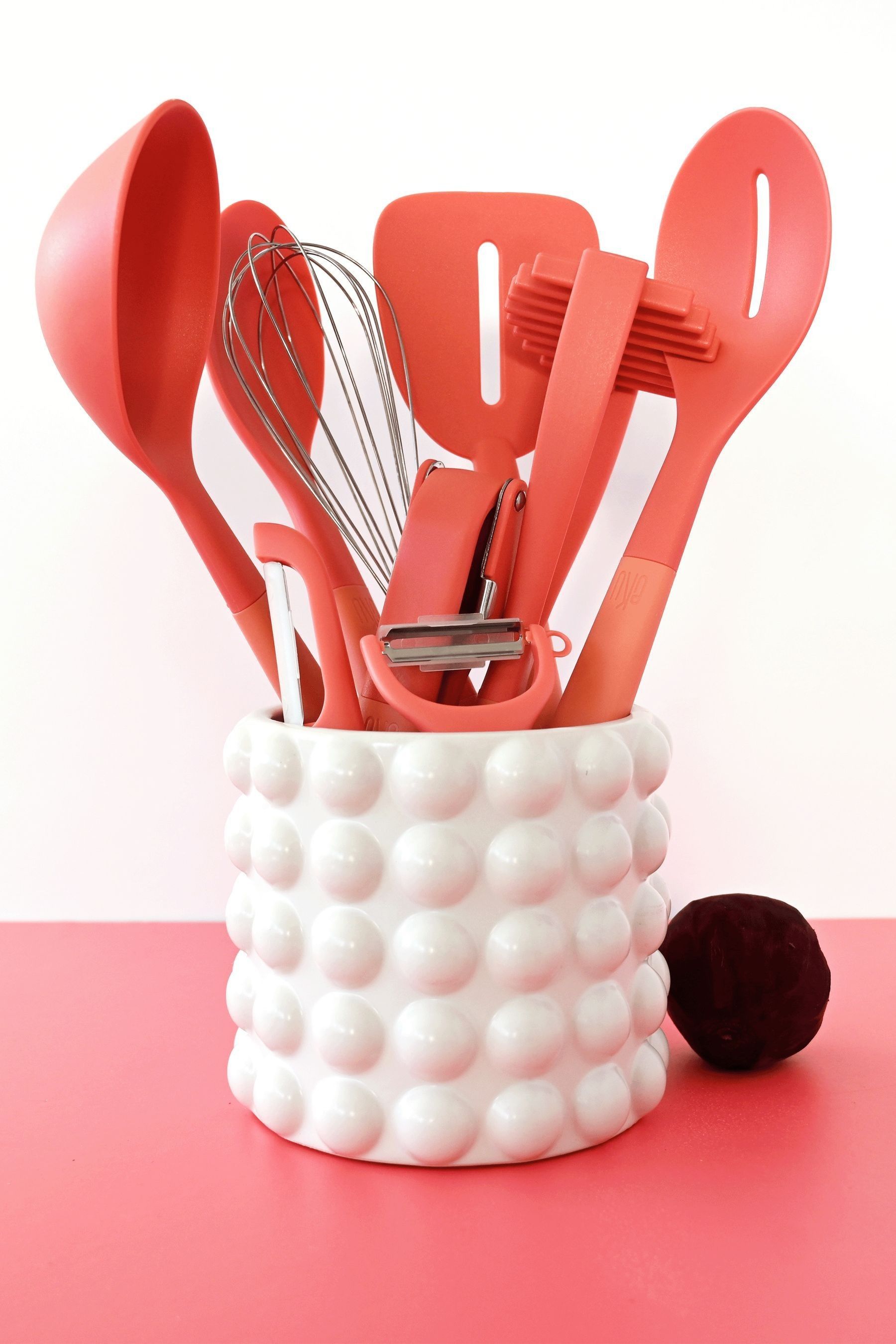 Pink kitchen deals utensils
