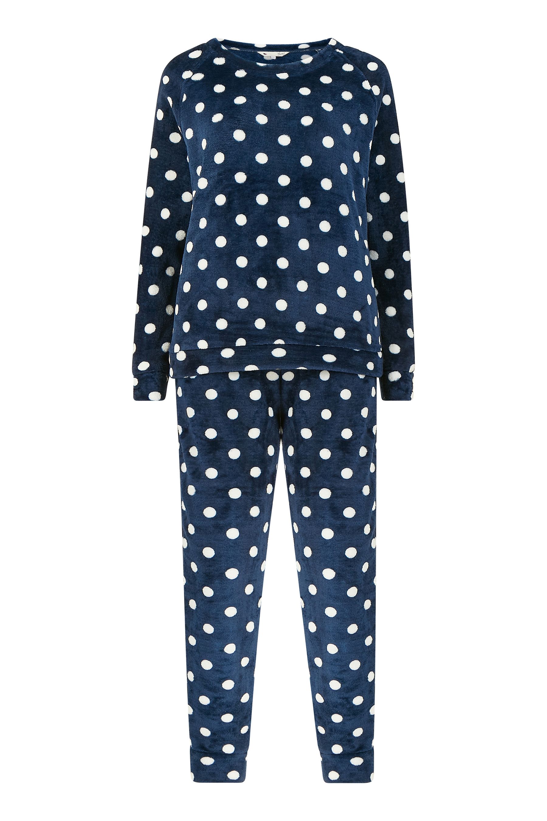 Buy Yumi Blue Spot Super Soft Fleece Pyjamas from the Next UK