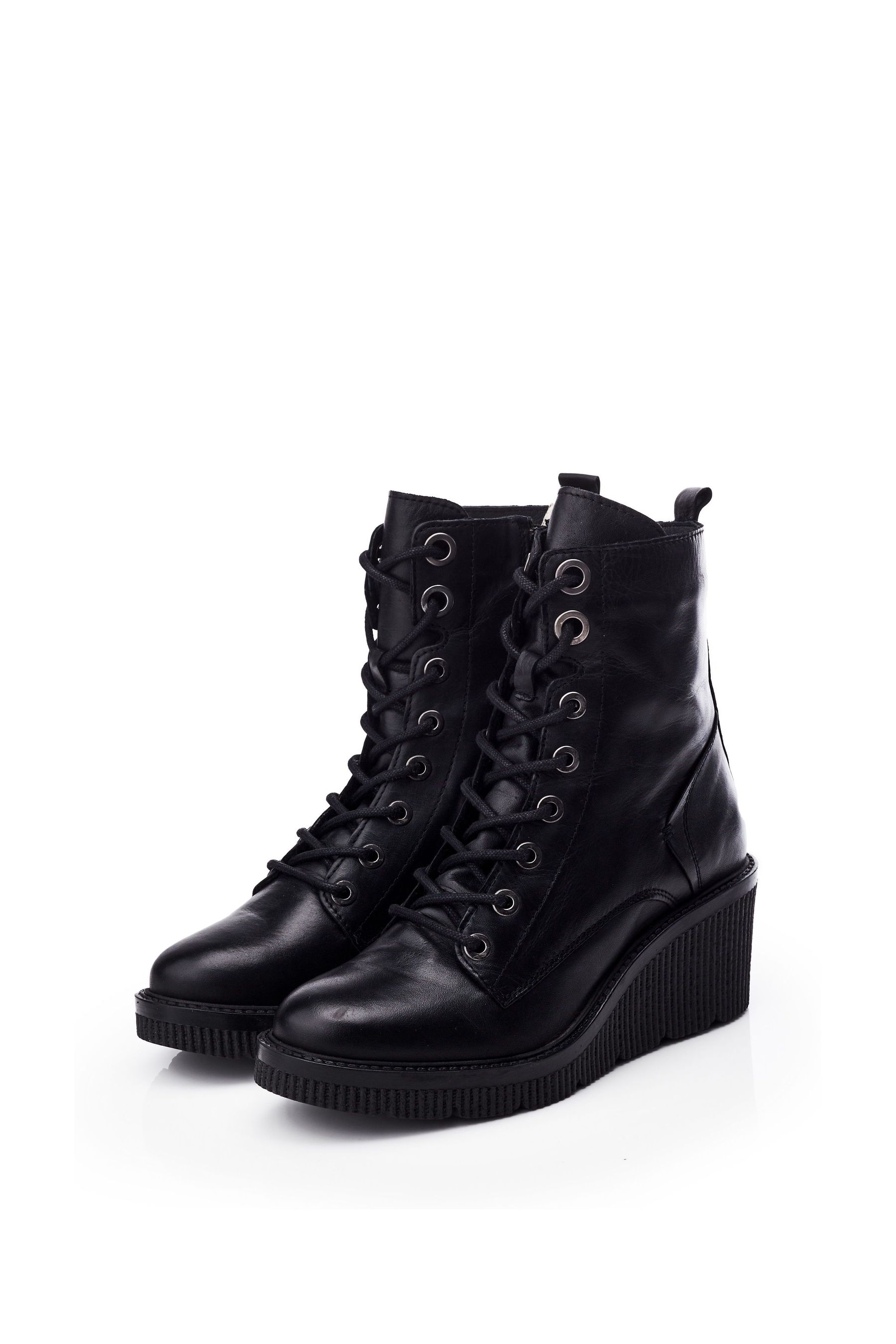 Lace up clearance wedge ankle boots