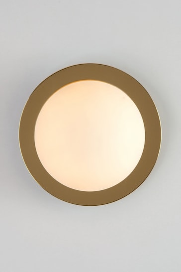 Houseof. Brass Opal Disk Wall Light