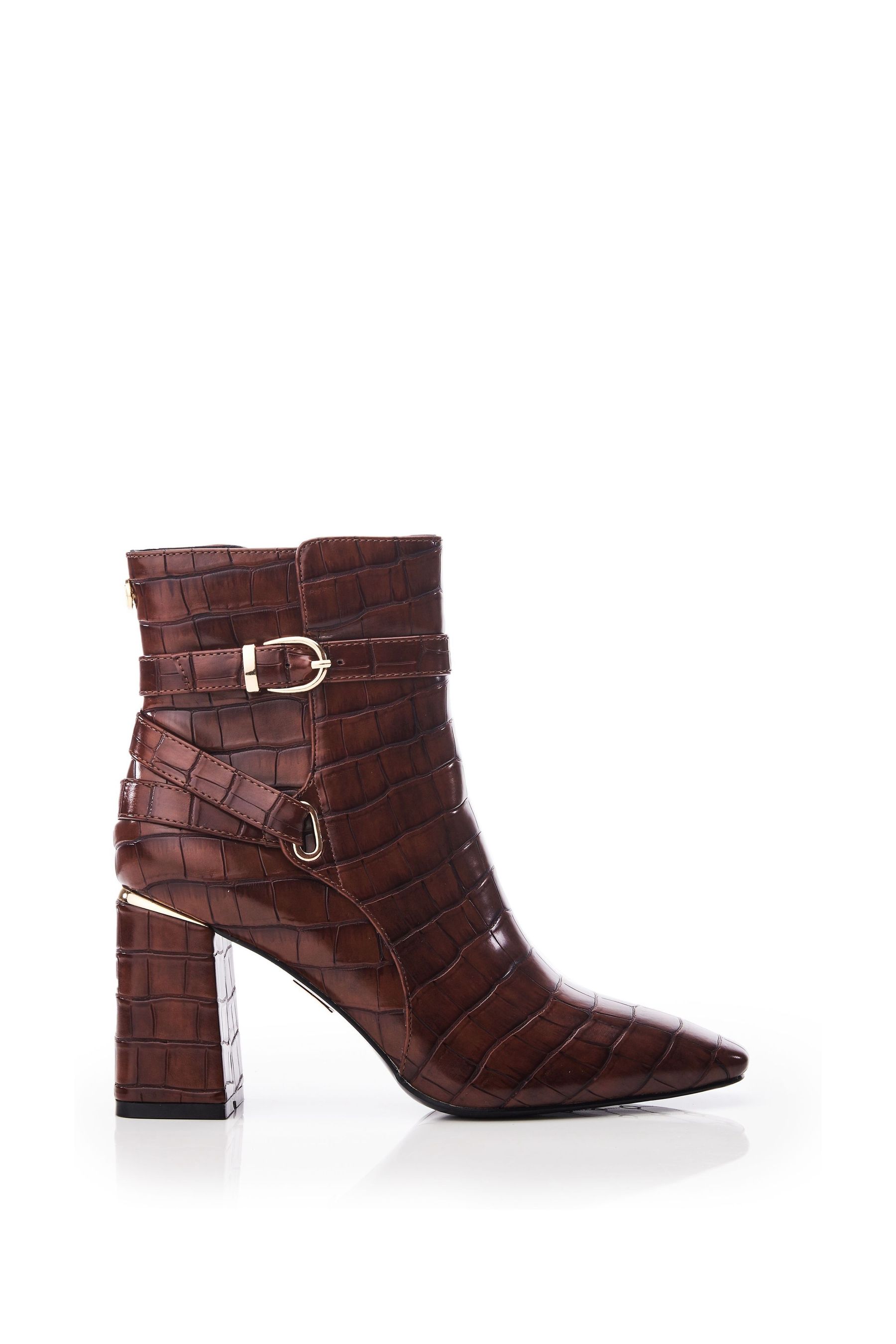 Flared block heel online boots
