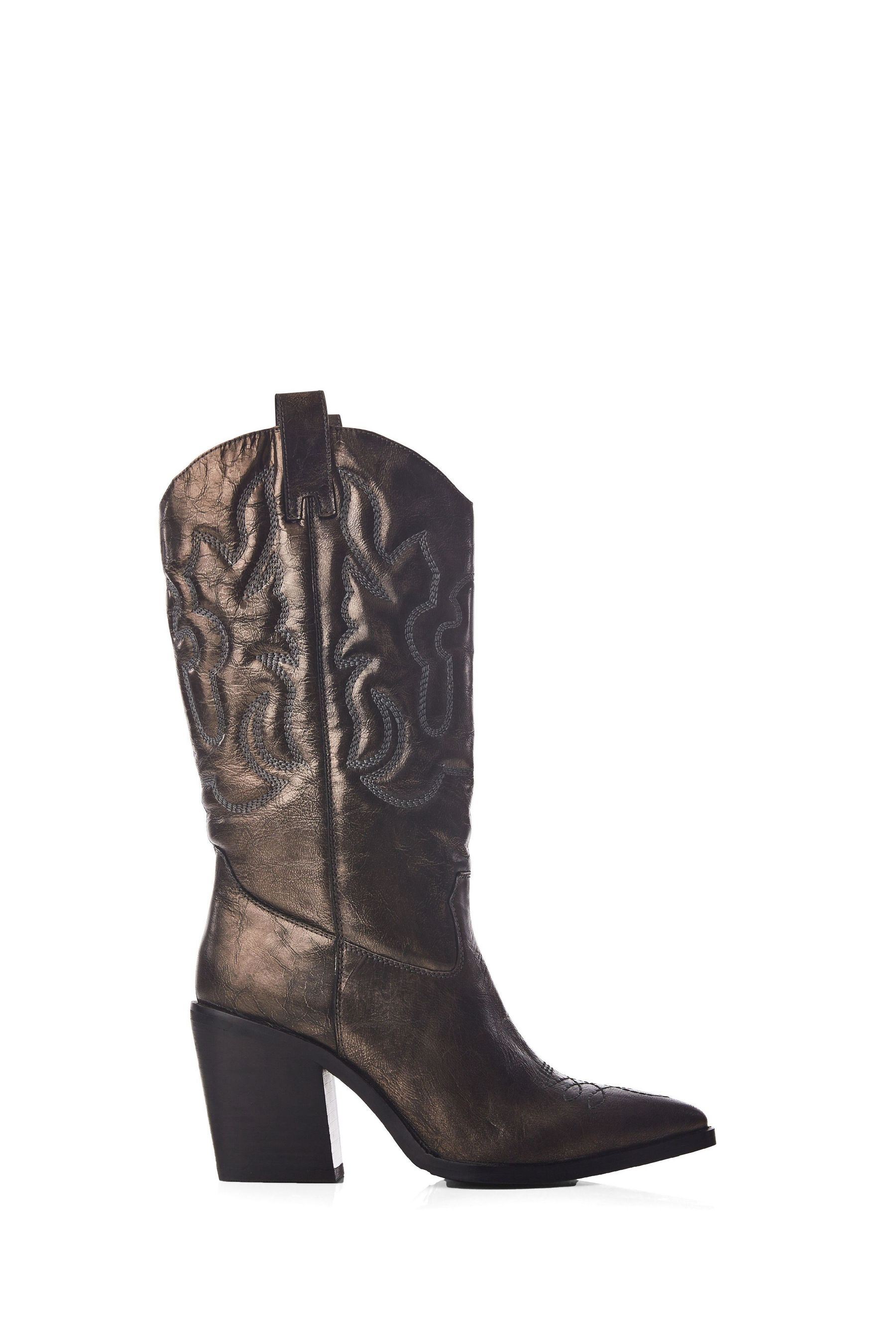 Buy Moda in Pelle Leahannie Pointed Toe High Western Boots from