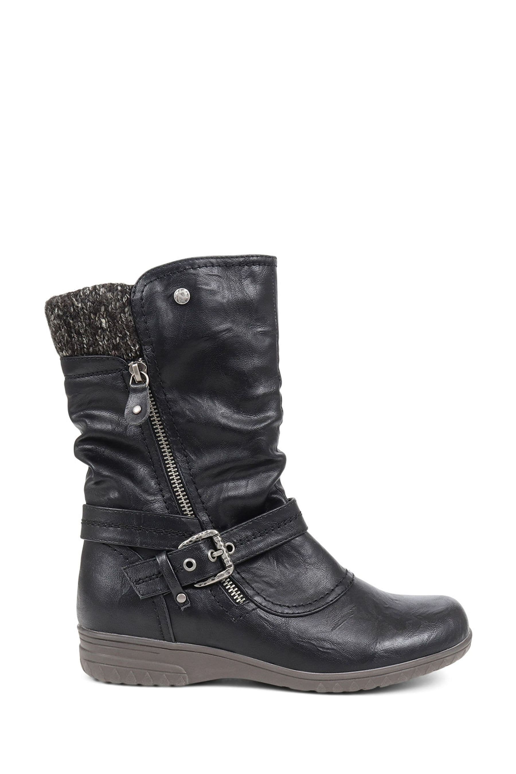 Slouch calf deals boots black