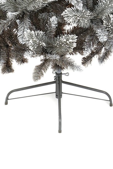Premier Decorations Ltd Grey 6ft Snow Tipped Fir PVC Christmas Tree with Cashmere Tips