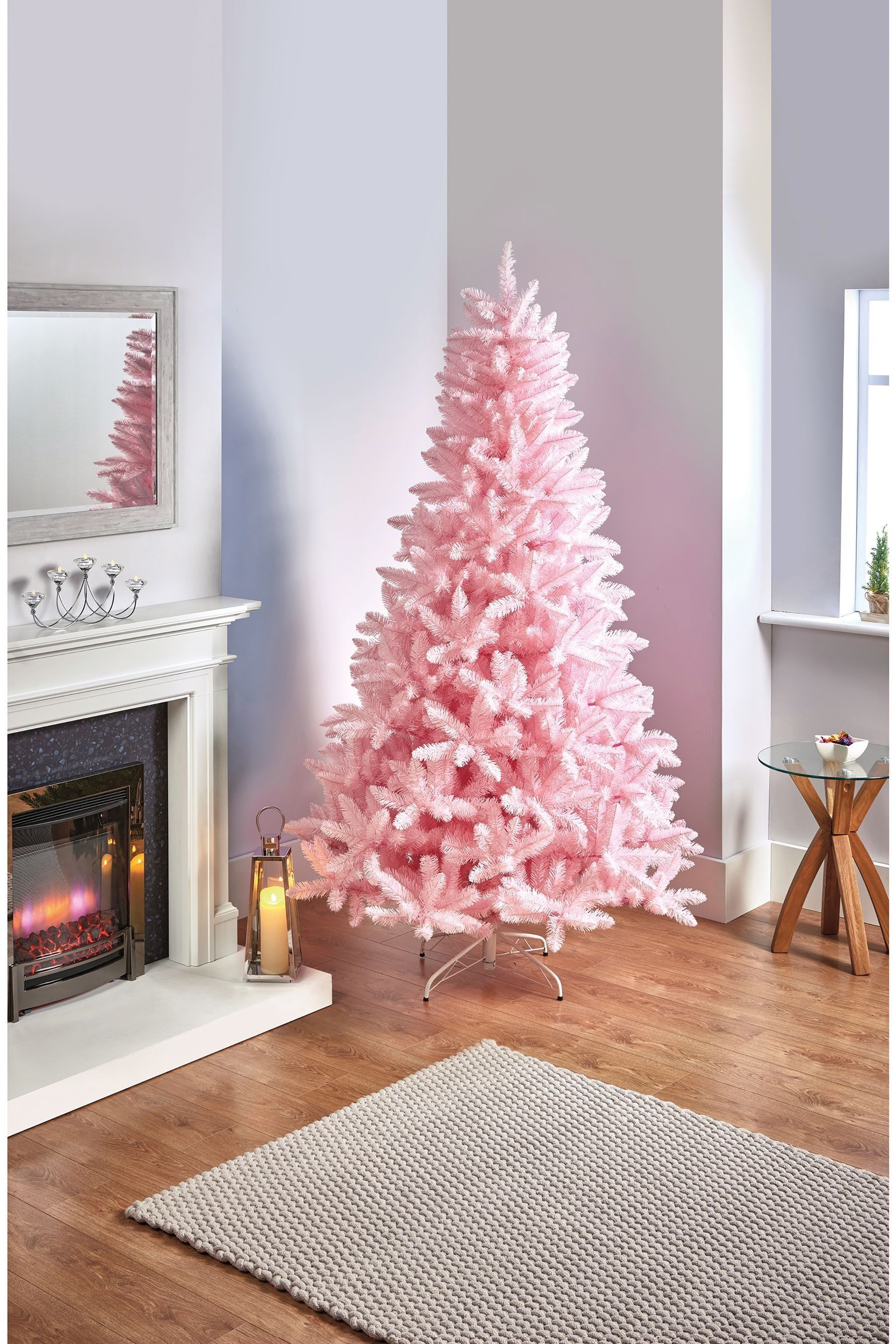Premier Decorations Ltd Blush Pink 1.8M Rosewood Pine PVC Christmas Tree