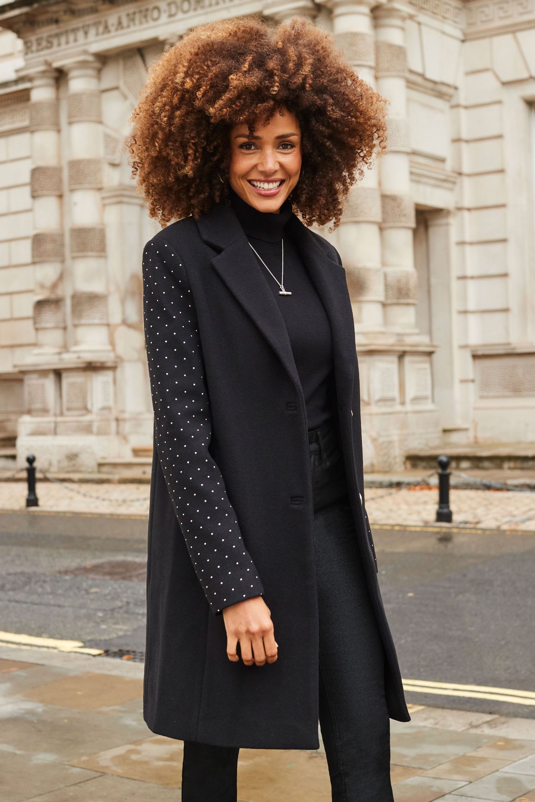 Black evening coat clearance