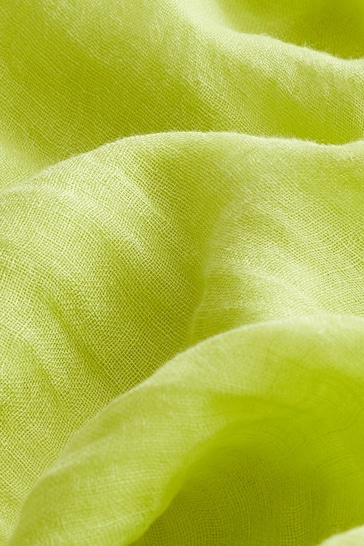 Lime Green Linen Lightweight Scarf