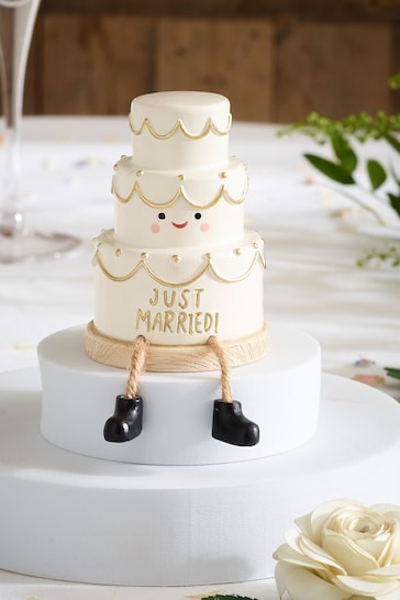 White Cake Wedding Ornament