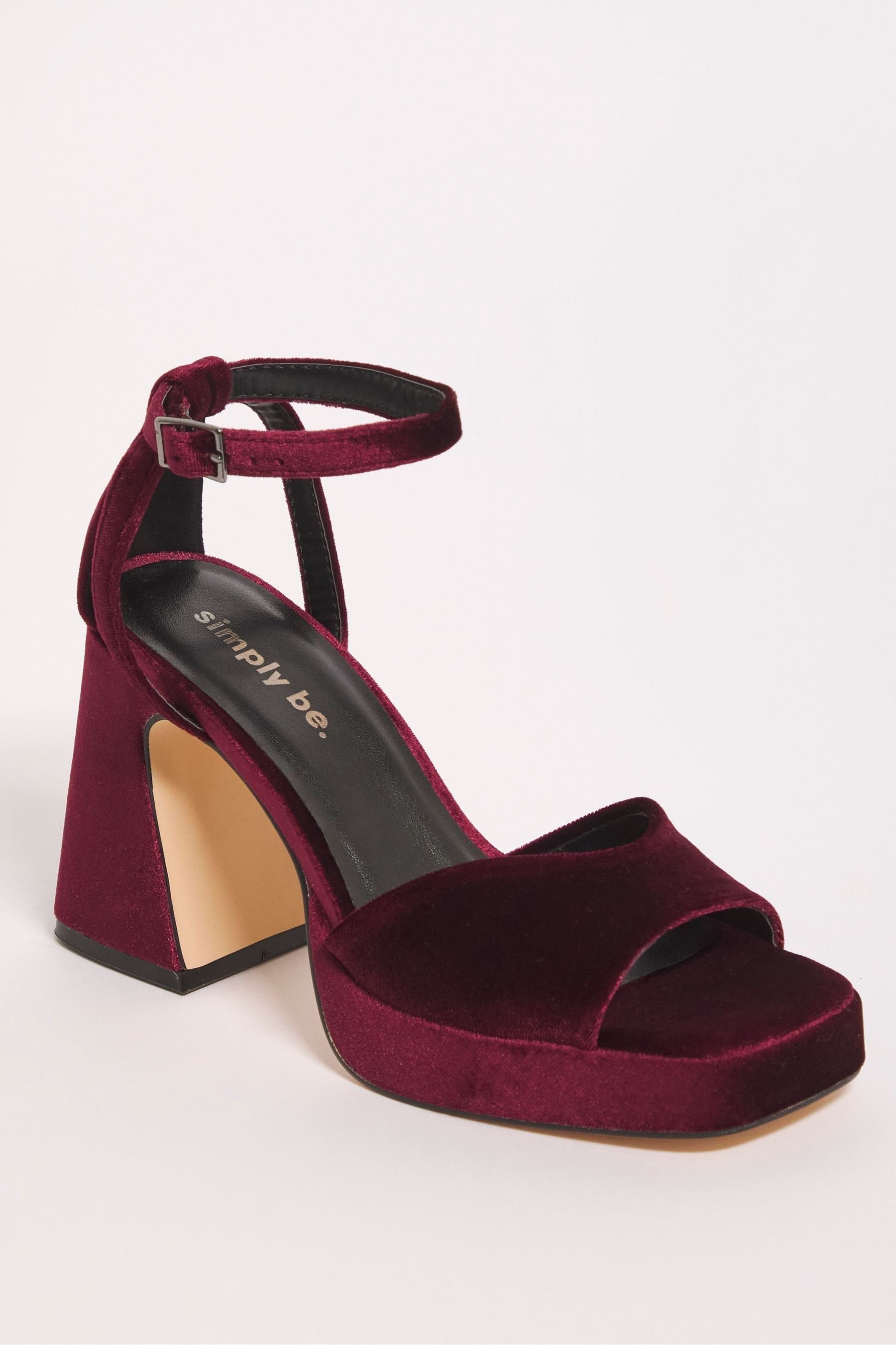 Burgundy wide sales fit heels