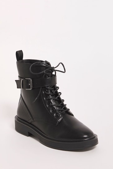 Simply Be Classic Lace up Ankle Boots in Wide/Extra Wide Fit