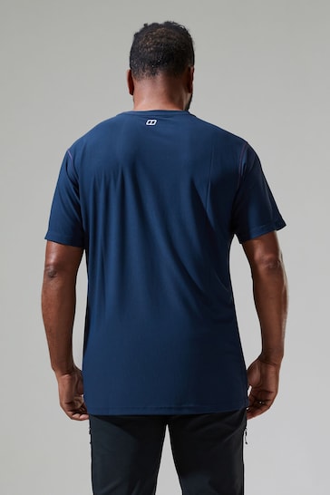 Berghaus Mens Blue 24/7 Crew Short Sleeve Tech T-Shirt