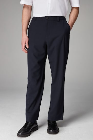 Navy EDIT Relaxed Twill Trousers