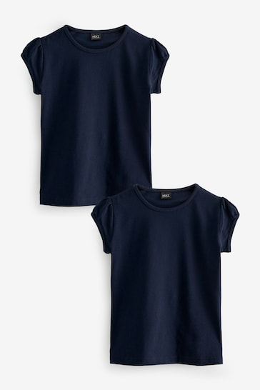 Navy Blue 2 Pack Cotton mission Sleeve T-Shirts air (3-16yrs)