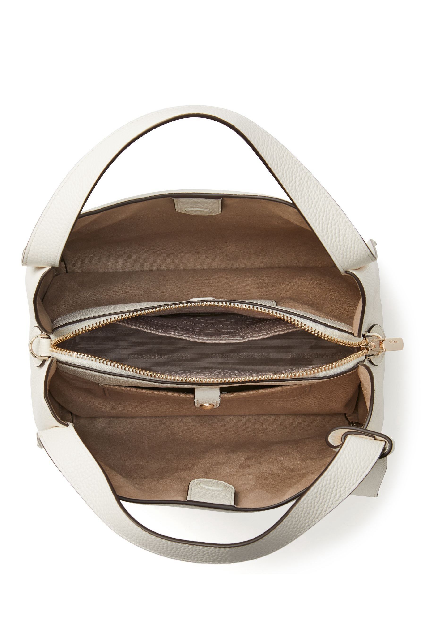 Buy kate spade new york Cream Knott Pebbled Leather Medium