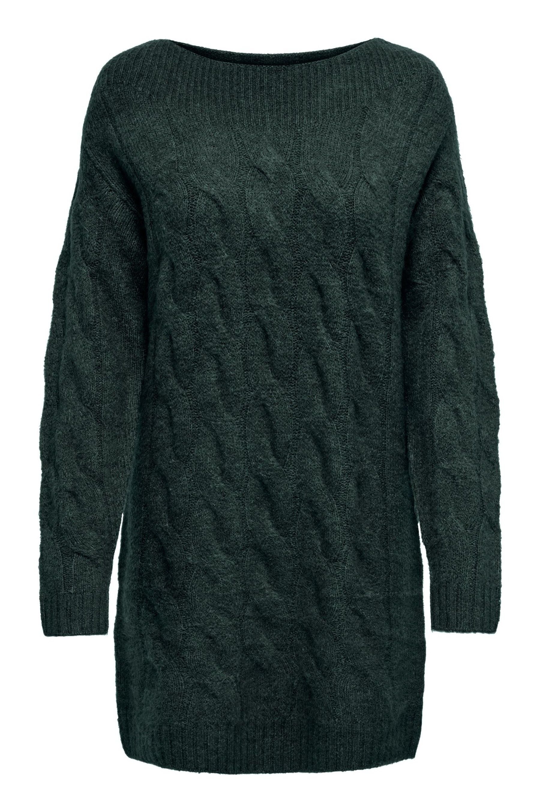 Green cable discount knit sweater dress