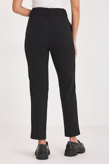Simply Be Black Magisculpt Tapered Long Length Black Trousers